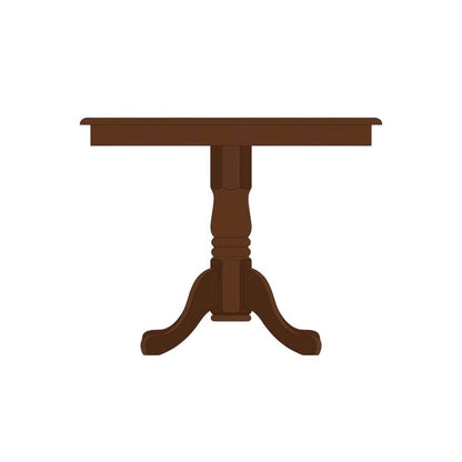 Solid Wood Round Kitchen Table & Chairs 3-Piece Dining Set, Mahogany