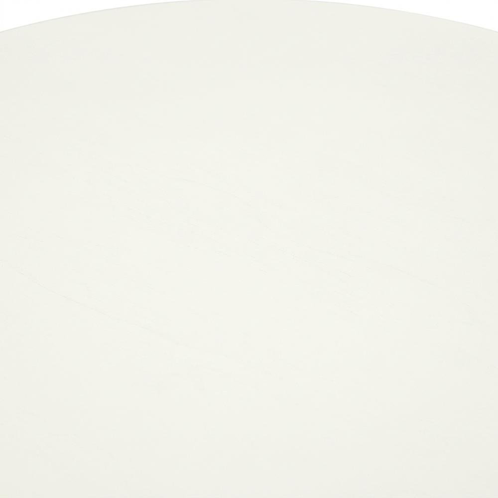 Solid Wood Round Kitchen Table & Chairs 3-Piece Dining Set, Linen White