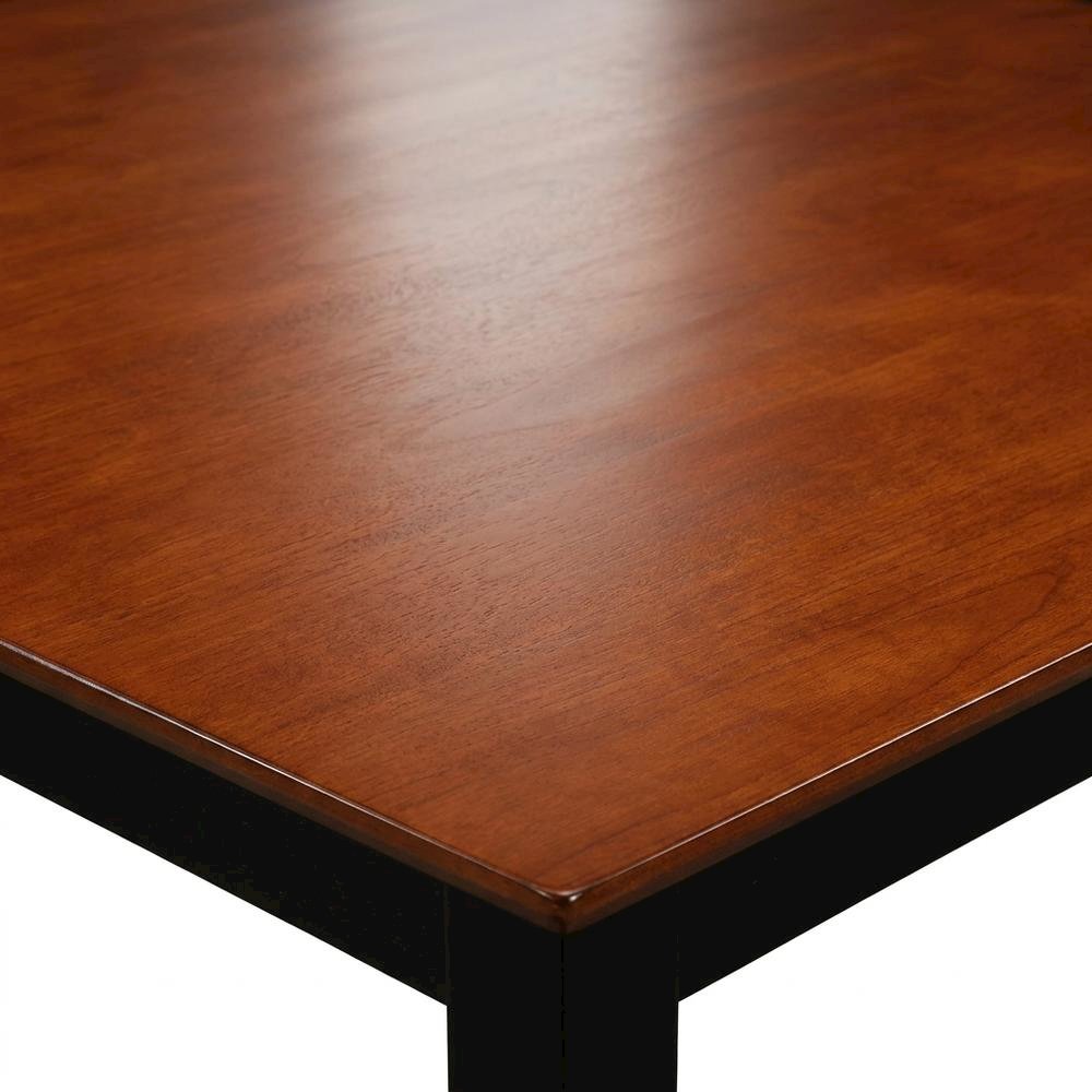 Square Dining Table Set for 8 with Counter Height Chairs in Black