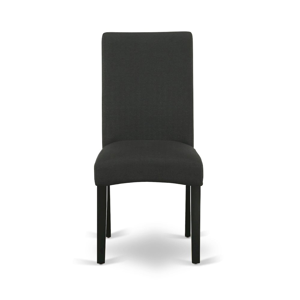 7 piece dining set consists of a wooden table and 6 Linen Fabric dining chairs