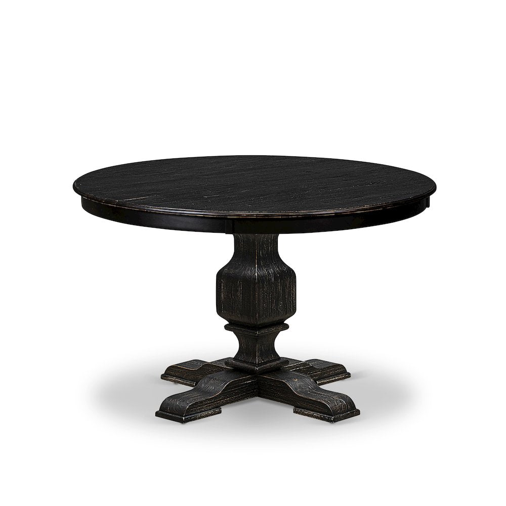 5 Piece Dining Set Contains 48" Round Table In Willow Green Color