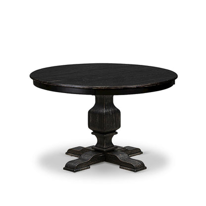 5 Piece Dining Set Contains 48" Round Table In Willow Green Color