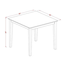 Square Dining Table, Mahogany Finish, Solid Wood, Mid-Century Style