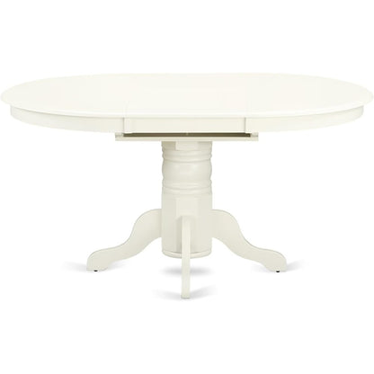 White 5 Pc Kitchen Table Chairs Set of 4, Solid Wood Breakfast Nook