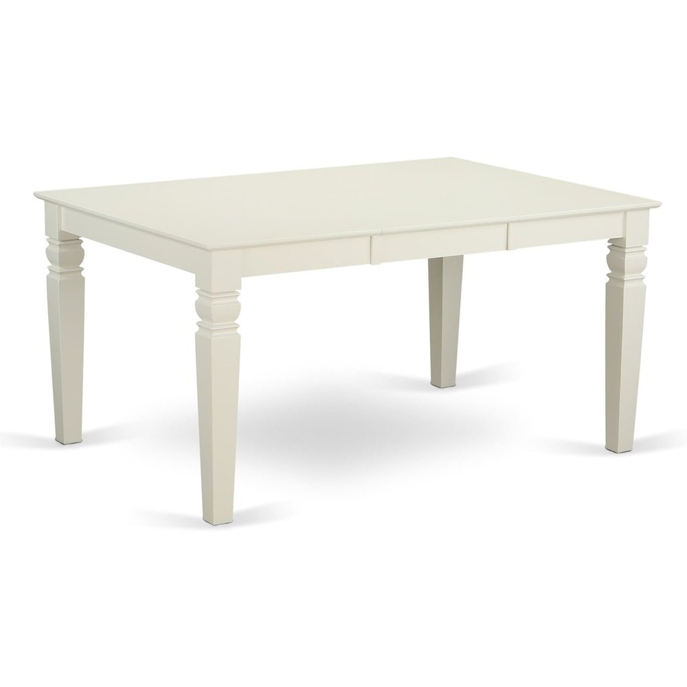 White 5 Piece Dining Table Set for 4 with Chairs and Kitchen Table
