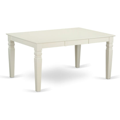 White 5 Piece Dining Table Set for 4 with Chairs and Kitchen Table