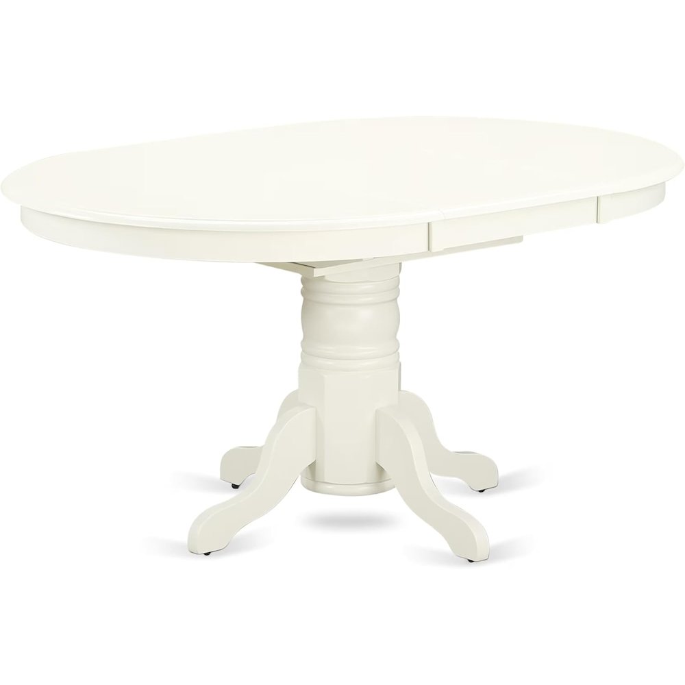 White 5 Pc Kitchen Table Chairs Set of 4, Solid Wood Breakfast Nook