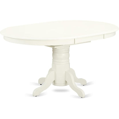 White 5 Pc Kitchen Table Chairs Set of 4, Solid Wood Breakfast Nook