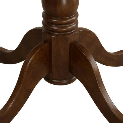 Solid Wood Round Drop-Leaf Kitchen Table & Chairs 5-Piece Set, Espresso
