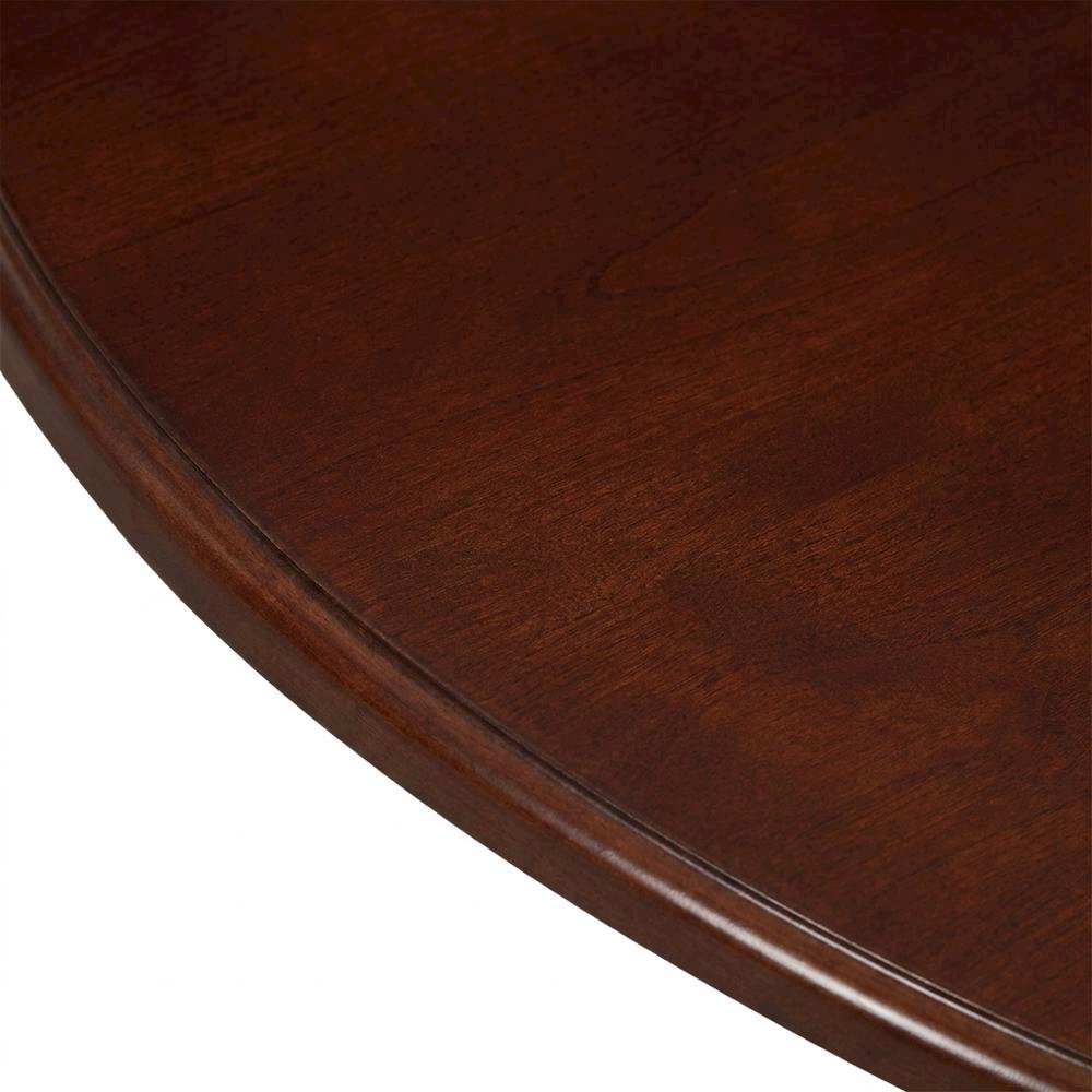 Solid Wood Round Drop-Leaf Kitchen Table & Chairs 5-Piece Set, Espresso