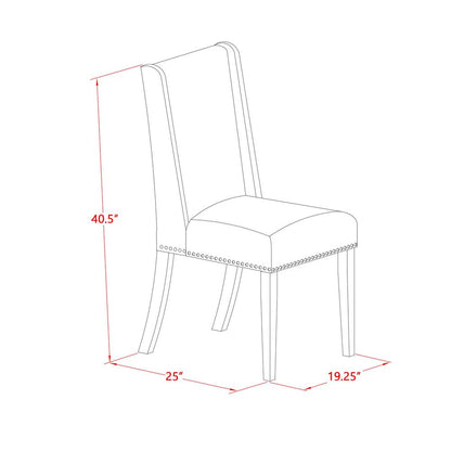 9-piece dining set with Chair’s Legs and Dark Khaki Linen Fabric