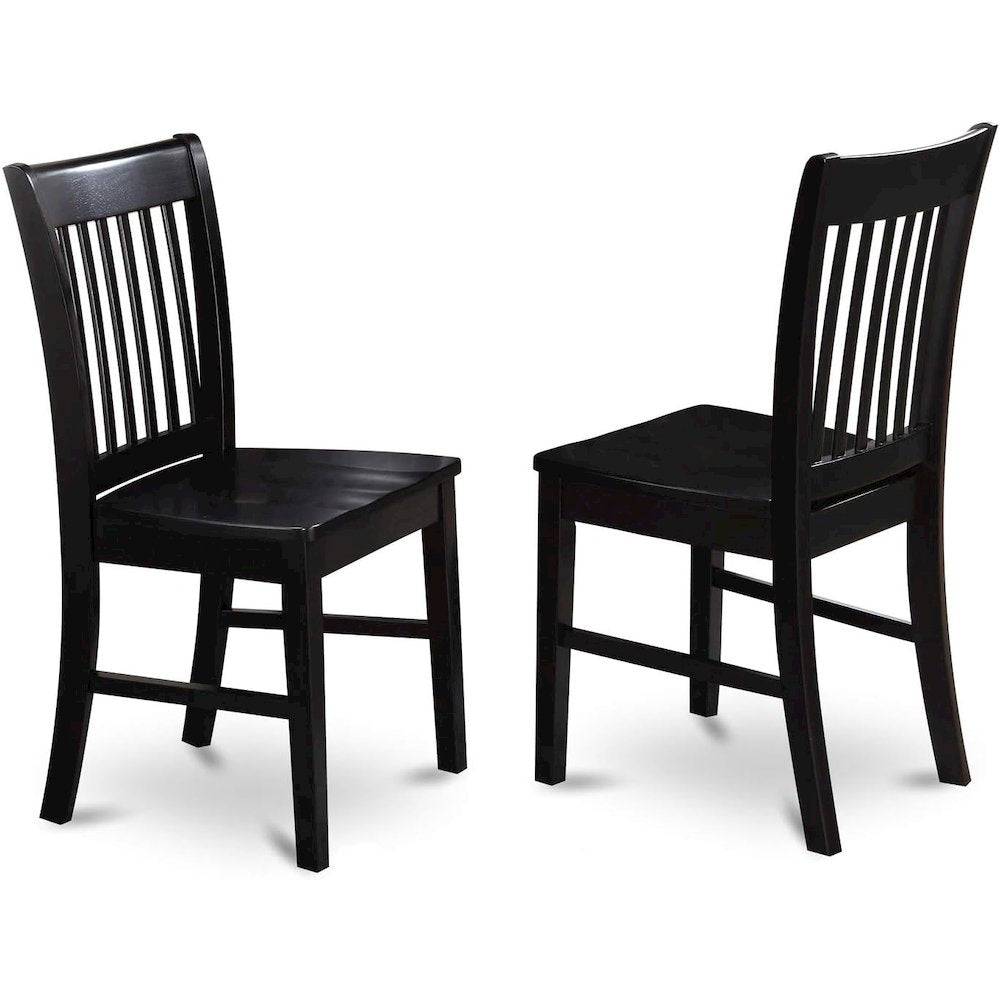 Solid Wood Black Kitchen Table and Chairs, 7 Piece Dining Set for 6