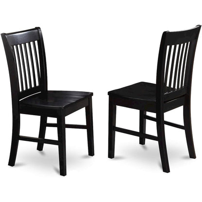 Solid Wood Black Kitchen Table and Chairs, 7 Piece Dining Set for 6