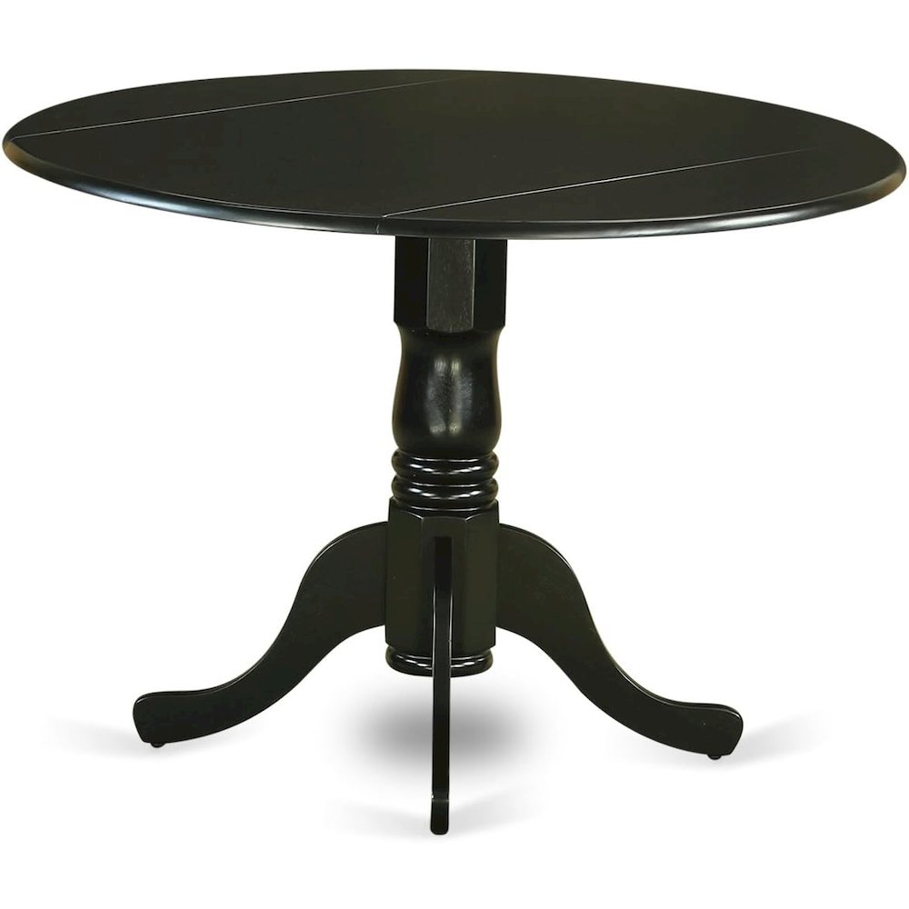 Black Round Dining Table Set for 4 – Kitchen Table Chairs Set of 4 Wood