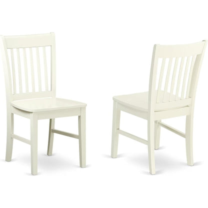 White 5 Piece Dining Table Set for 4 with Chairs and Kitchen Table