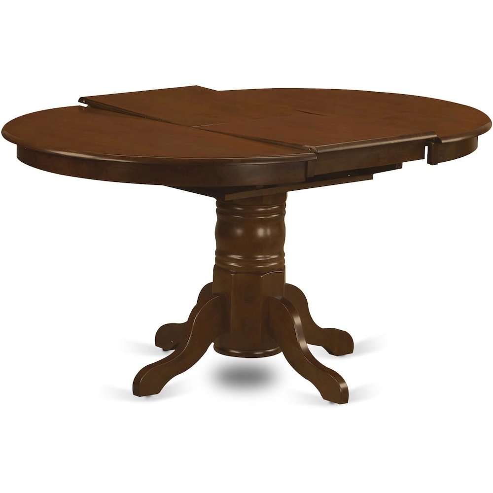 Solid Wood 5 Pc Dining Table Set with 4 Chairs, Brown Kitchen Seating