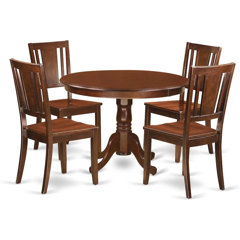 Solid Wood 5 Pc Breakfast Nook Table Set with Kitchen Table Chairs Set of 4