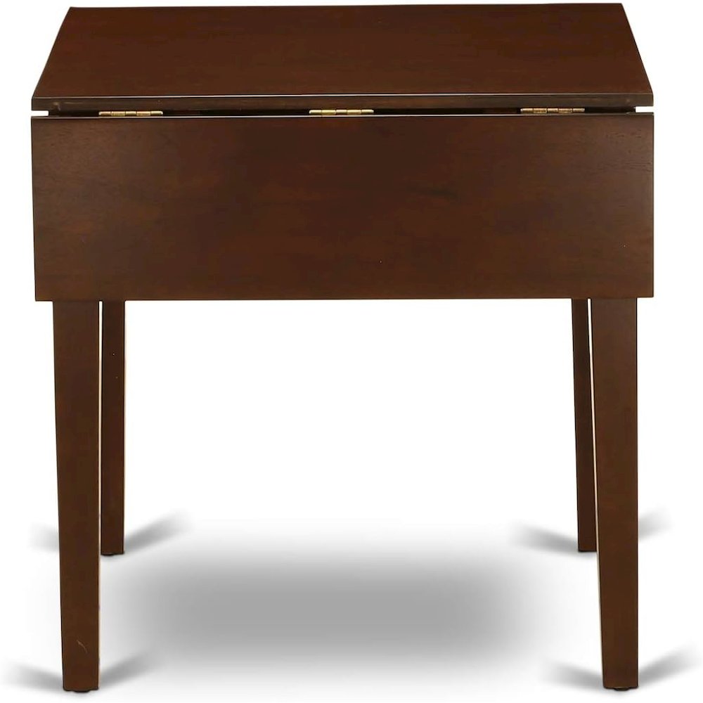 Solid Wood Small Dining Table for 2 with Chairs, Mahogany Brown Finish