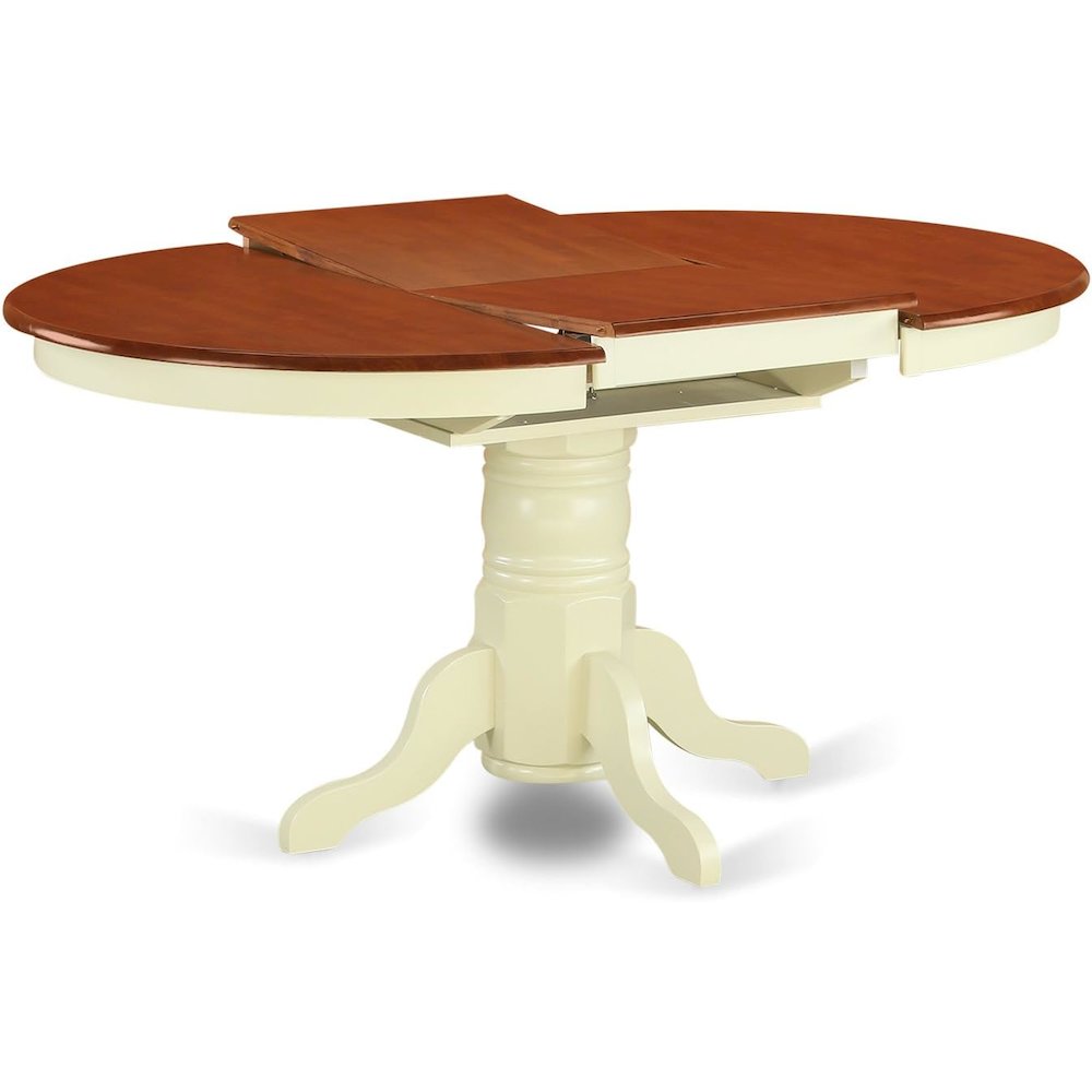Oval Dining Table Set for 6, Kitchen Table Chairs Set of 7 Pcs in White