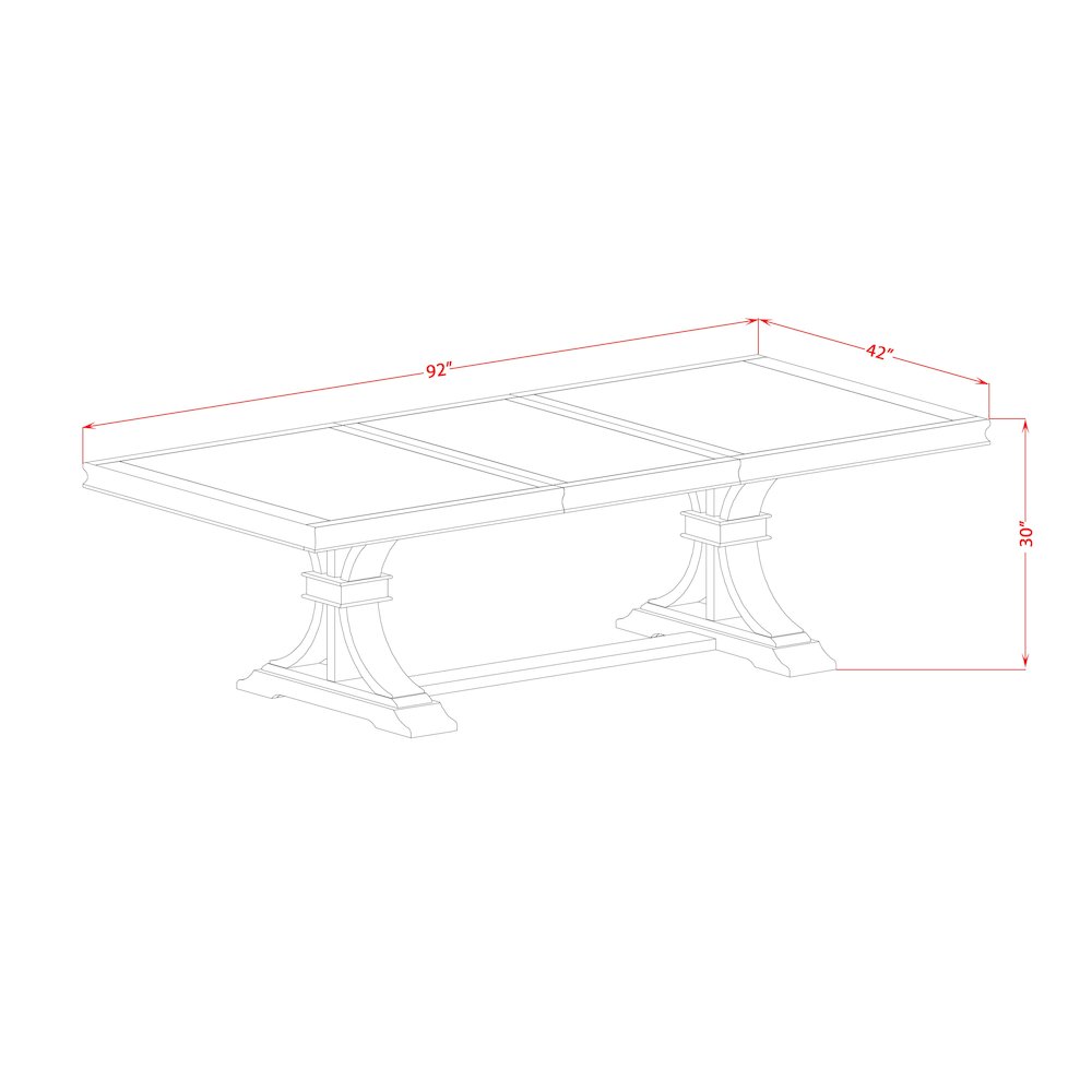 5 piece dining set consists of a dinner table and 4 Linen Fabric dining chairs