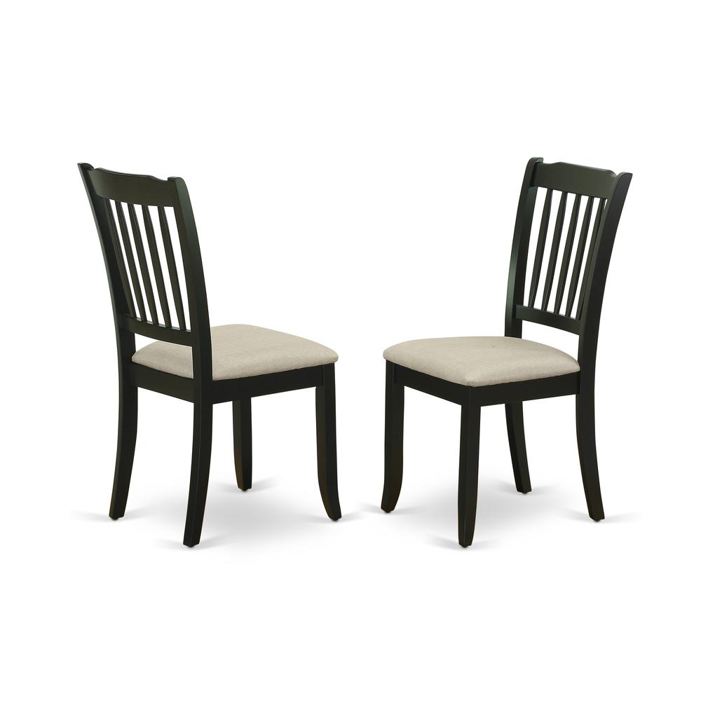 Dining Room Set Black, DLDA5-BLK-C