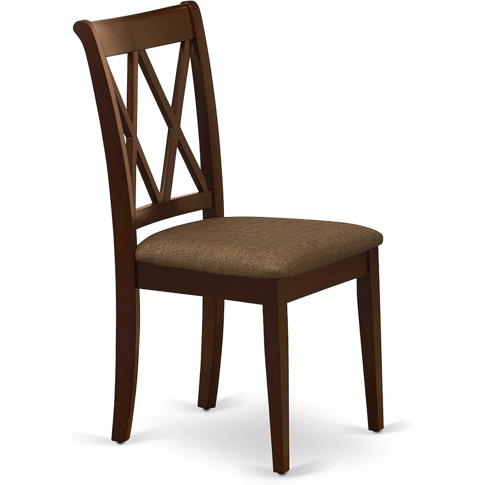 Solid Wood Small Dining Table for 2 with Chairs, Mahogany Brown Finish
