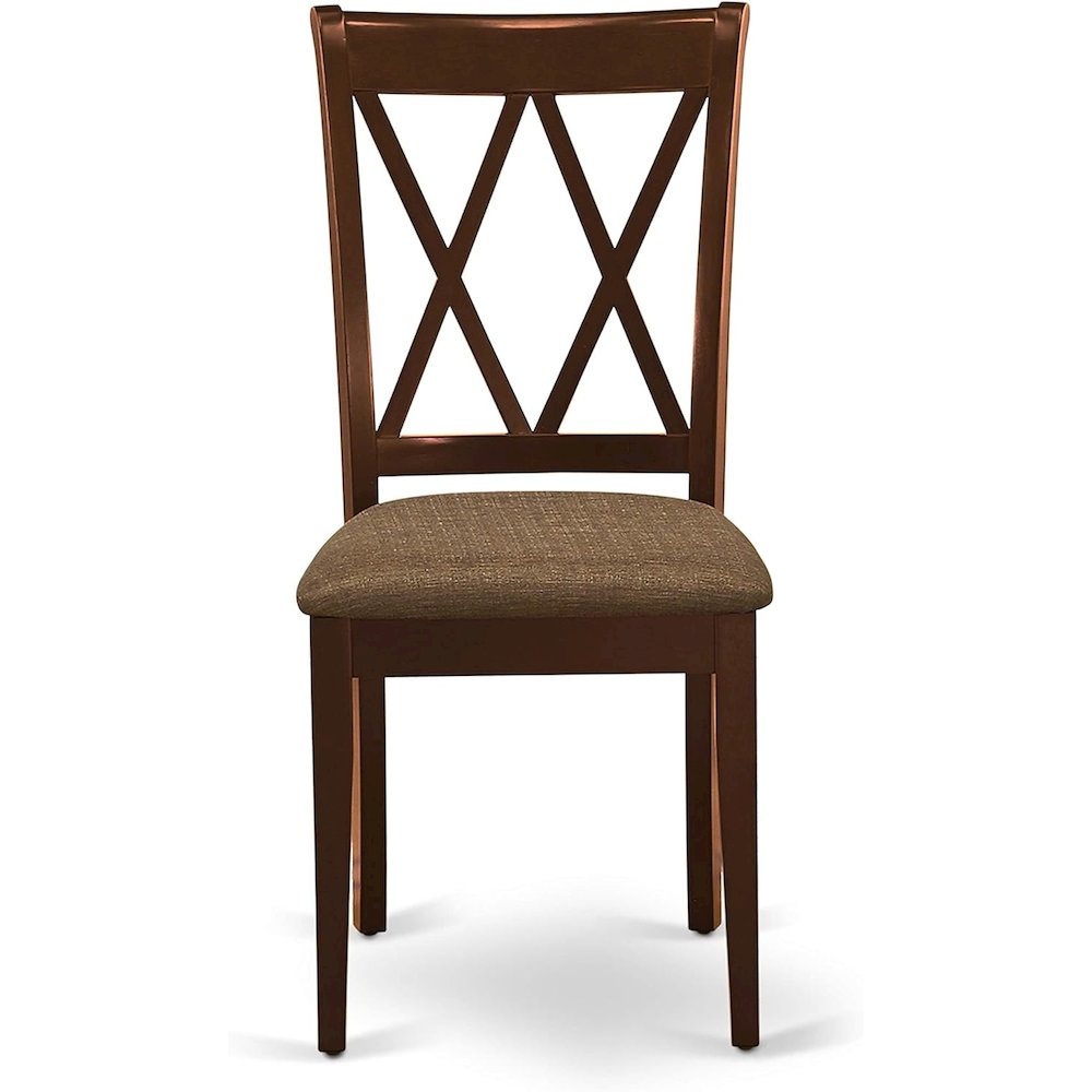 Solid Wood Small Dining Table for 2 with Chairs, Mahogany Brown Finish
