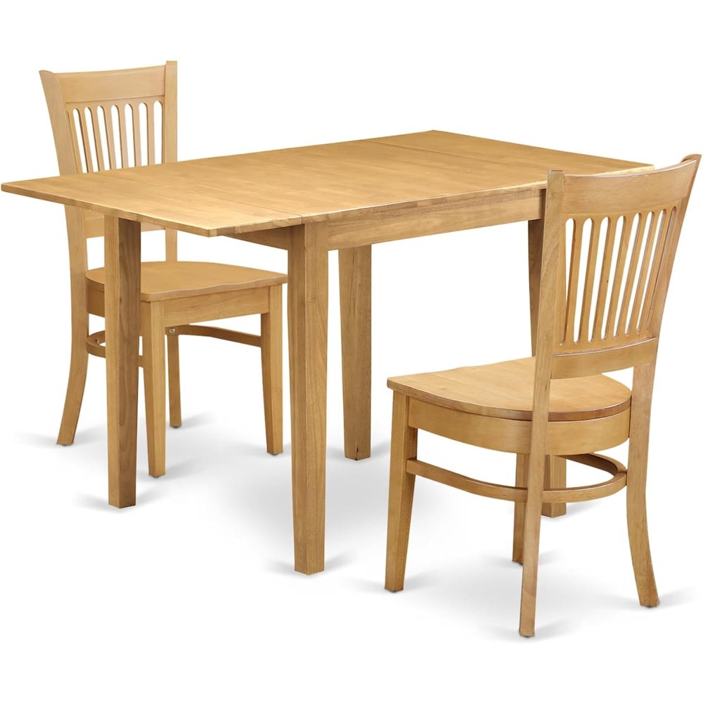 Solid Wood Small Dining Table for 2 with Chairs, Kitchen Table for 2