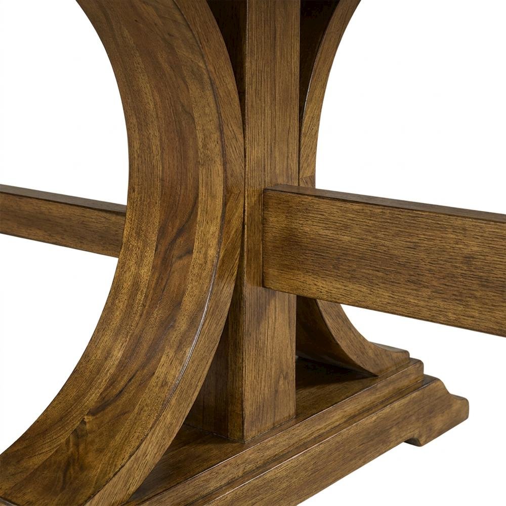 Solid Wood Dining Table 7-Piece with High-Back Upholstered Chairs, Beige