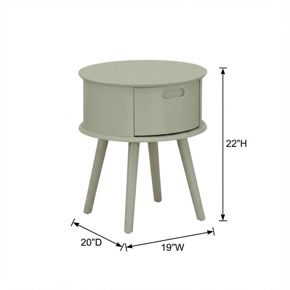 Urban Gray Nightstand with Modern Design and Simple Storage