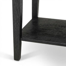 Black Wood Nightstand with 2 Drawers for Bedroom, Sturdy and Stylish