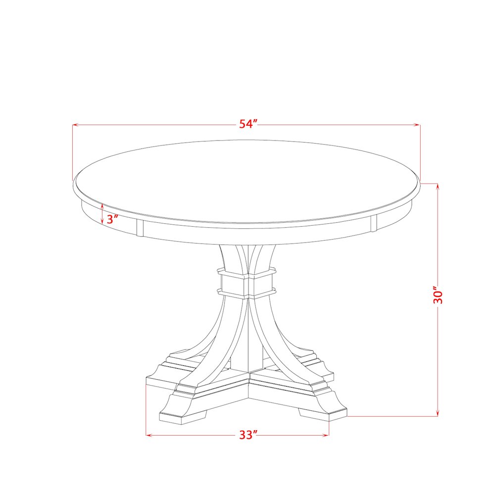 7-Pc Dining Set Contain A Dining Room Table, 6 Willow Green Upholstered Chairs