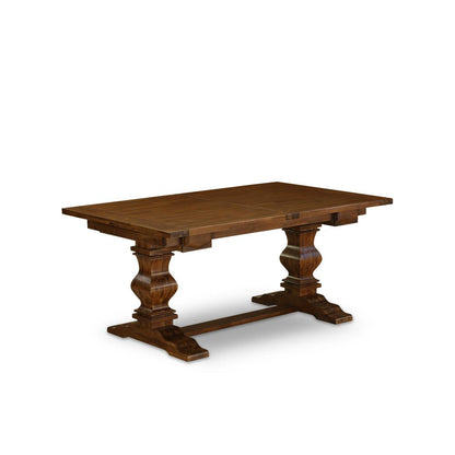 9-piece with Chair’s Legs and Brown Beige Linen Fabric