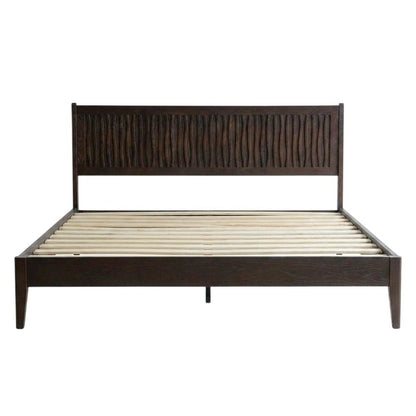 Solid Wood Platform Bed with Headboard & Footboard, King