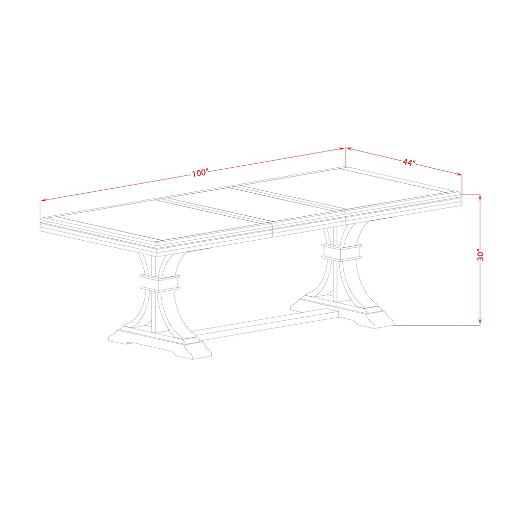 5 Pieces Kitchen table set a Rectangular Dining Table and 4 Dining Room Chairs