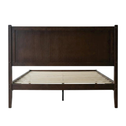 Solid Wood Platform Bed with Headboard & Footboard, King