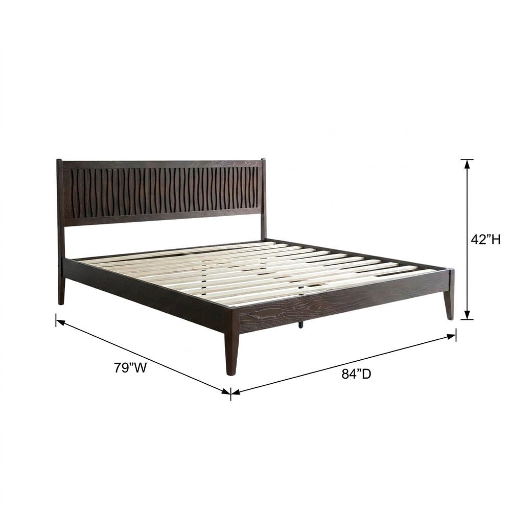 Solid Wood Platform Bed with Headboard & Footboard, King