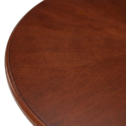 Wood Round Kitchen Table & Chairs 5-Piece Set, Pedestal Base, Mahogany