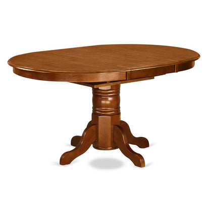 AVPL5-SBR-C 5 Pc set Avon offering Leaf and 4 Fabric Kitchen Chairs in Saddle Brown