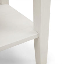 Small Nightstand, 2 Wooden Drawers in Brushed Butter Cream Finish for Bedroom