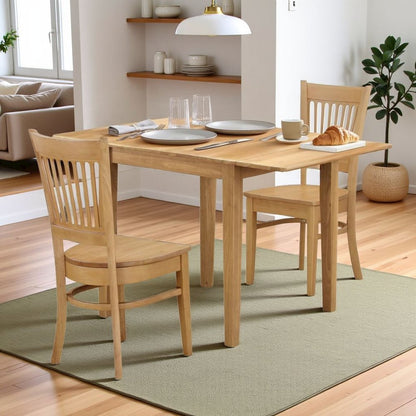 Solid Wood Small Dining Table for 2 with Chairs, Kitchen Table for 2