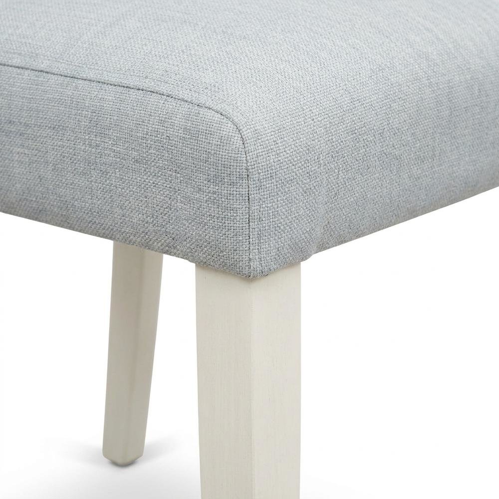 Solid Wood Linen Upholstered Modern Farmhouse Dining Chairs, Set of 2