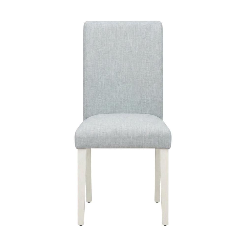 Solid Wood Linen Upholstered Modern Farmhouse Dining Chairs, Set of 2