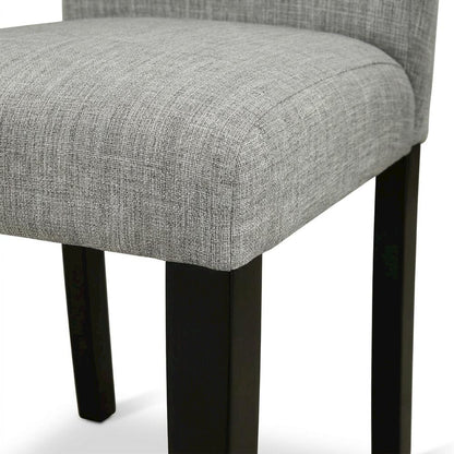 Upholstered Parsons Dining Chair with High Back for Dining Room, Black, Set of 2