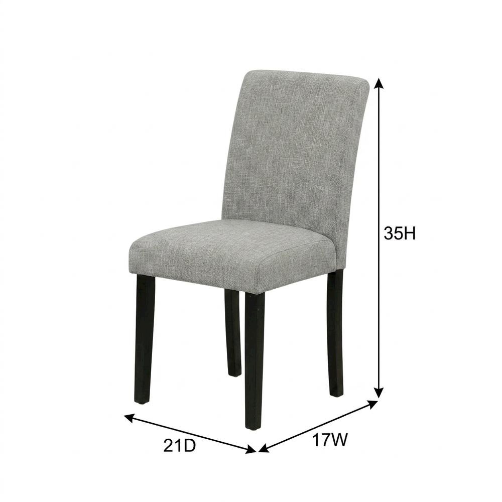 Upholstered Parsons Dining Chair with High Back for Dining Room, Black, Set of 2
