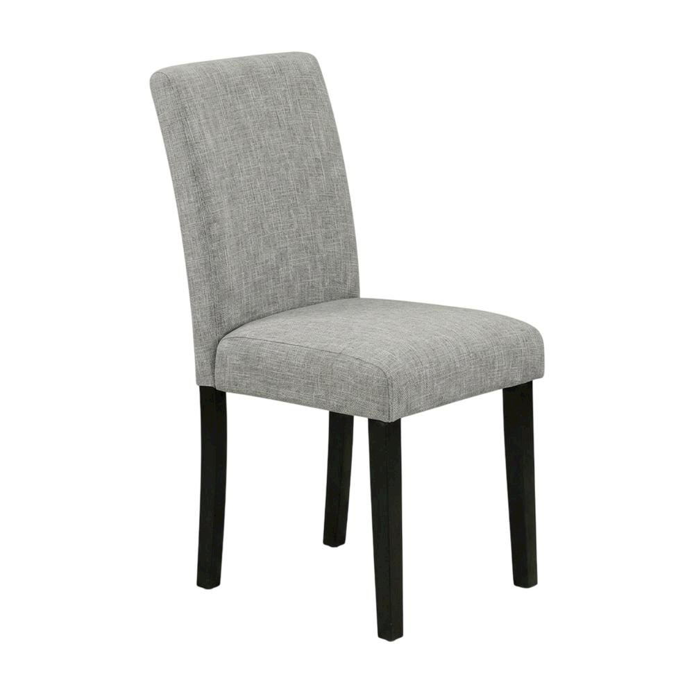 Upholstered Parsons Dining Chair with High Back for Dining Room, Black, Set of 2