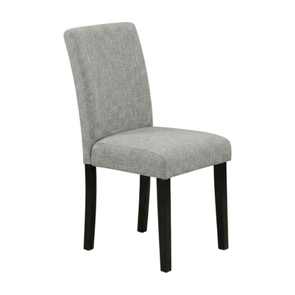 Upholstered Parsons Dining Chair with High Back for Dining Room, Black, Set of 2
