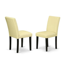 Faux Leather Upholstered Parsons Dining Chair for Kitchen or Dining Room, Set of 2