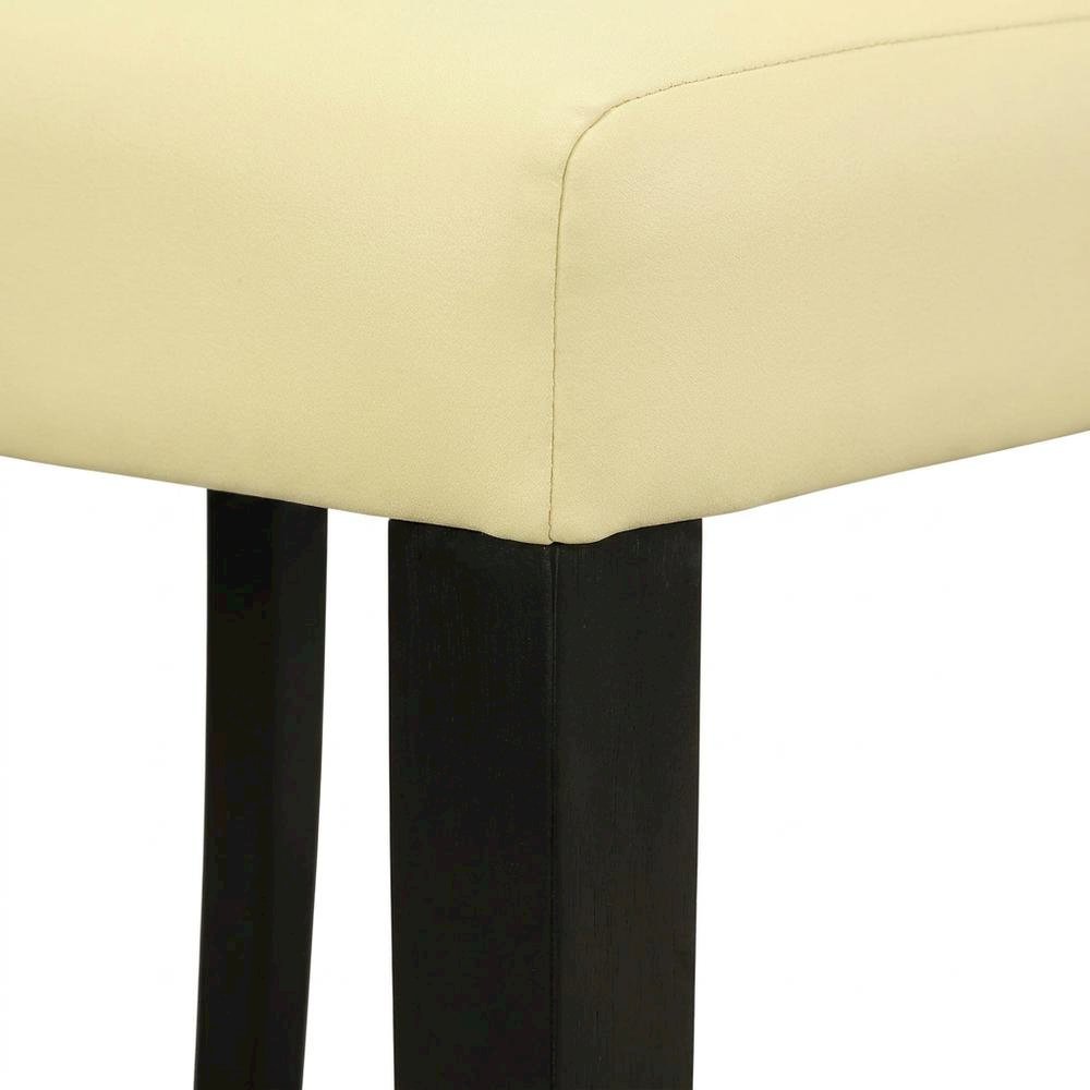 Faux Leather Upholstered Parsons Dining Chair for Kitchen or Dining Room, Set of 2