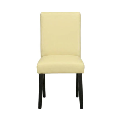 Faux Leather Upholstered Parsons Dining Chair for Kitchen or Dining Room, Set of 2
